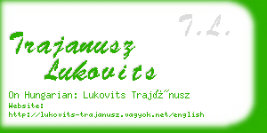 trajanusz lukovits business card